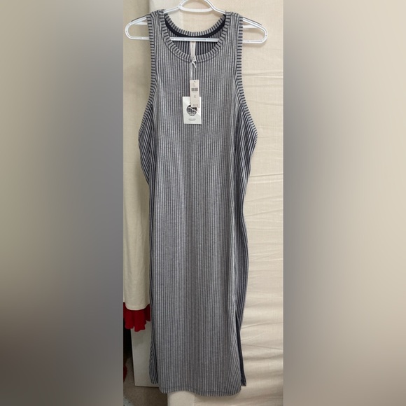 NWT Anthropologie Daily Practice “Lime Out” Razorback Tank Ribbed Midi Dress - Picture 6 of 12